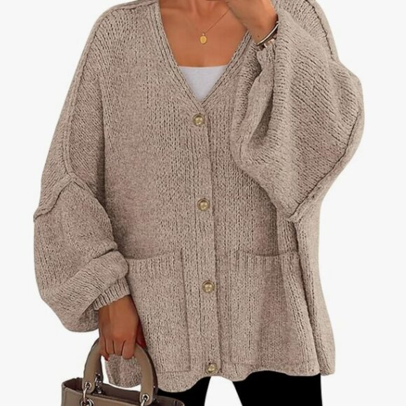 Sweaters - Chunky Cardigan Sweaters for Women 2026 Button Long